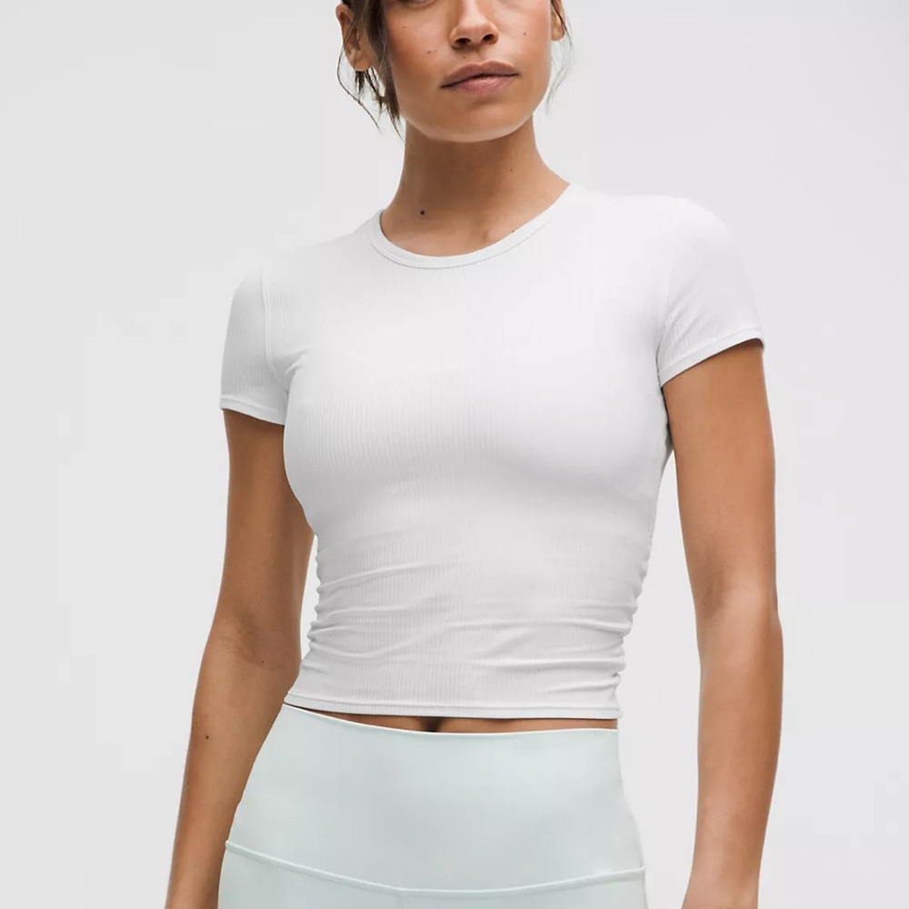 Lululemon all it takes back twist ribbed short sleeve shirt